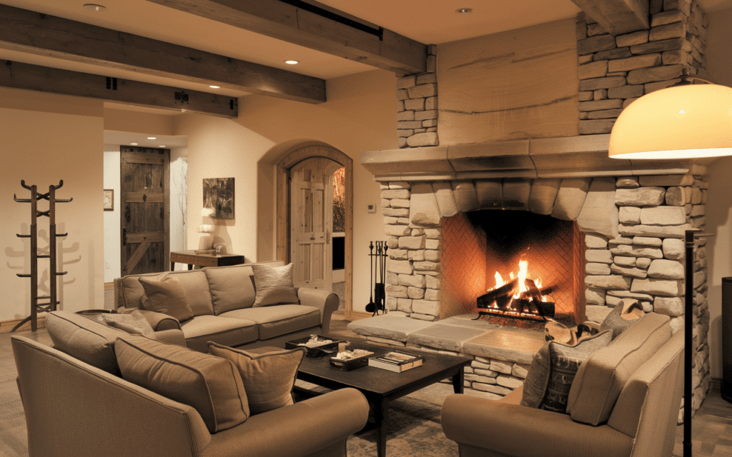 Stone Fireplace