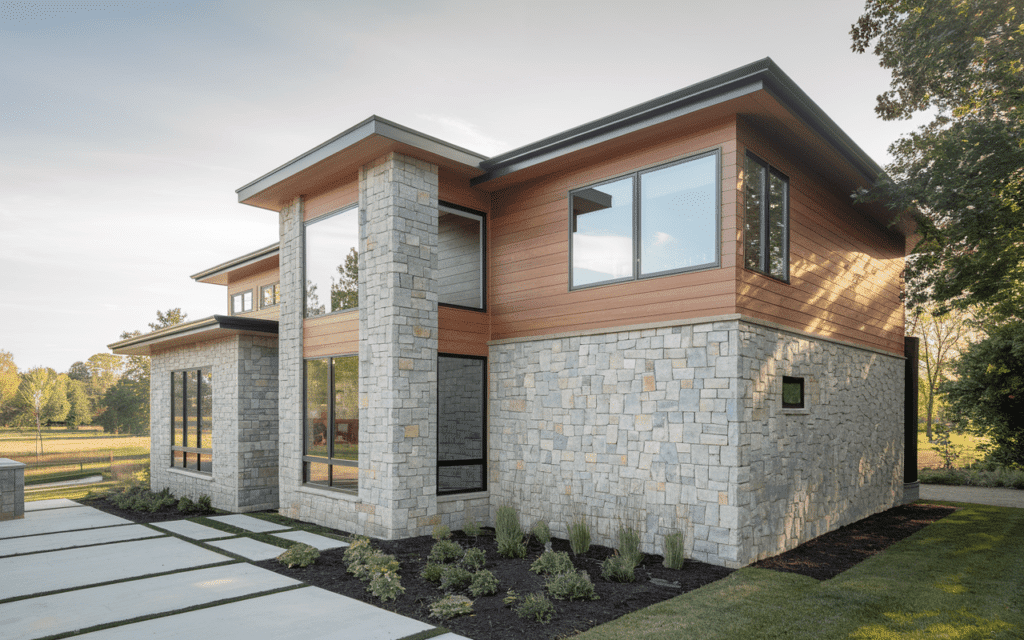 9 Stunning Exterior Stone Veneer Ideas to Transform Your Home in 2025 4 faux stone exterior